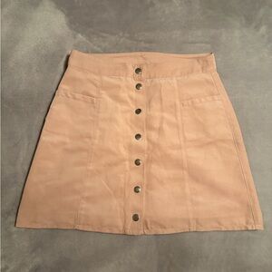Light Pink H&M Divided Button Up Skirt 100% Polyester